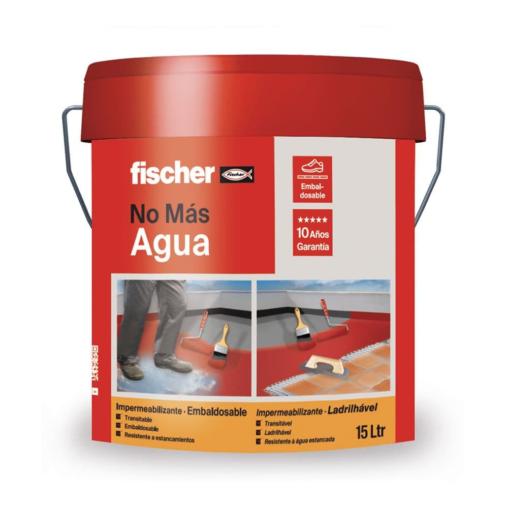 IMPERMEABILIZANTE AZULEJOS CINZENTO 15L 564137 FISCHER