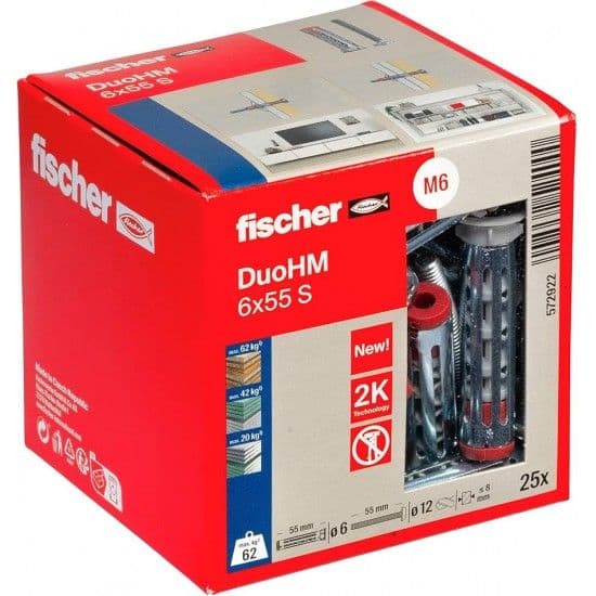 Bucha Fischer DuoHM 6x55mm S PZ 25pç 572922