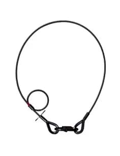 Adam Hall Accessories S 58062 SKB - Saveking® Safety Rope 5 mm, 0.6 m, with Cable Eyes, Black
