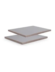 Adam Hall Hardware 067LG - 6.5mm birch phenolic resin with grey leather-look texture, 2500mm x 1250mm