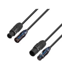 Adam Hall Cables 5 STAR H TCON A 1000 - Hybrid cable audio | Neutrik® XLR x TRUE1® | 10 m