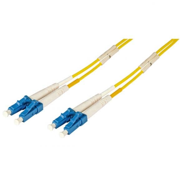 EBFEC Cabo de Fibra Ótica Duplex Jumper OS2 LC/LC 9/125 LSZH 7.5 Metros Amarelo