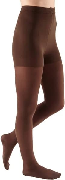 Mediven Elegance® - Collant Elástico, Classe 1, Curta (Tamanho II, CASTANHO, PE FECHADO)