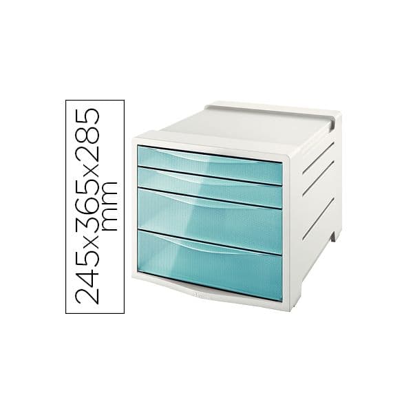 Esselte Blocos Classificadores de Secretário Colour Ice Plástico 4 Caixas Color Azul 245X365X285 mm - OFF153832CE