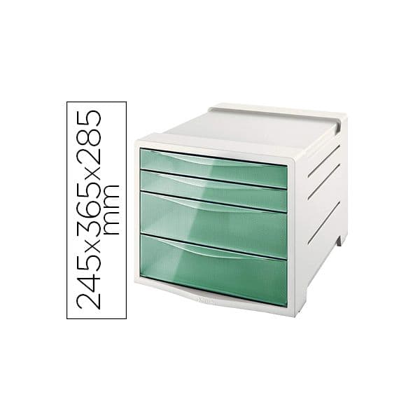 Esselte Blocos Classificadores de Secretária Colour Ice Plástico 4 Caixas Color Verde 245X365X285mm - OFF153833CE