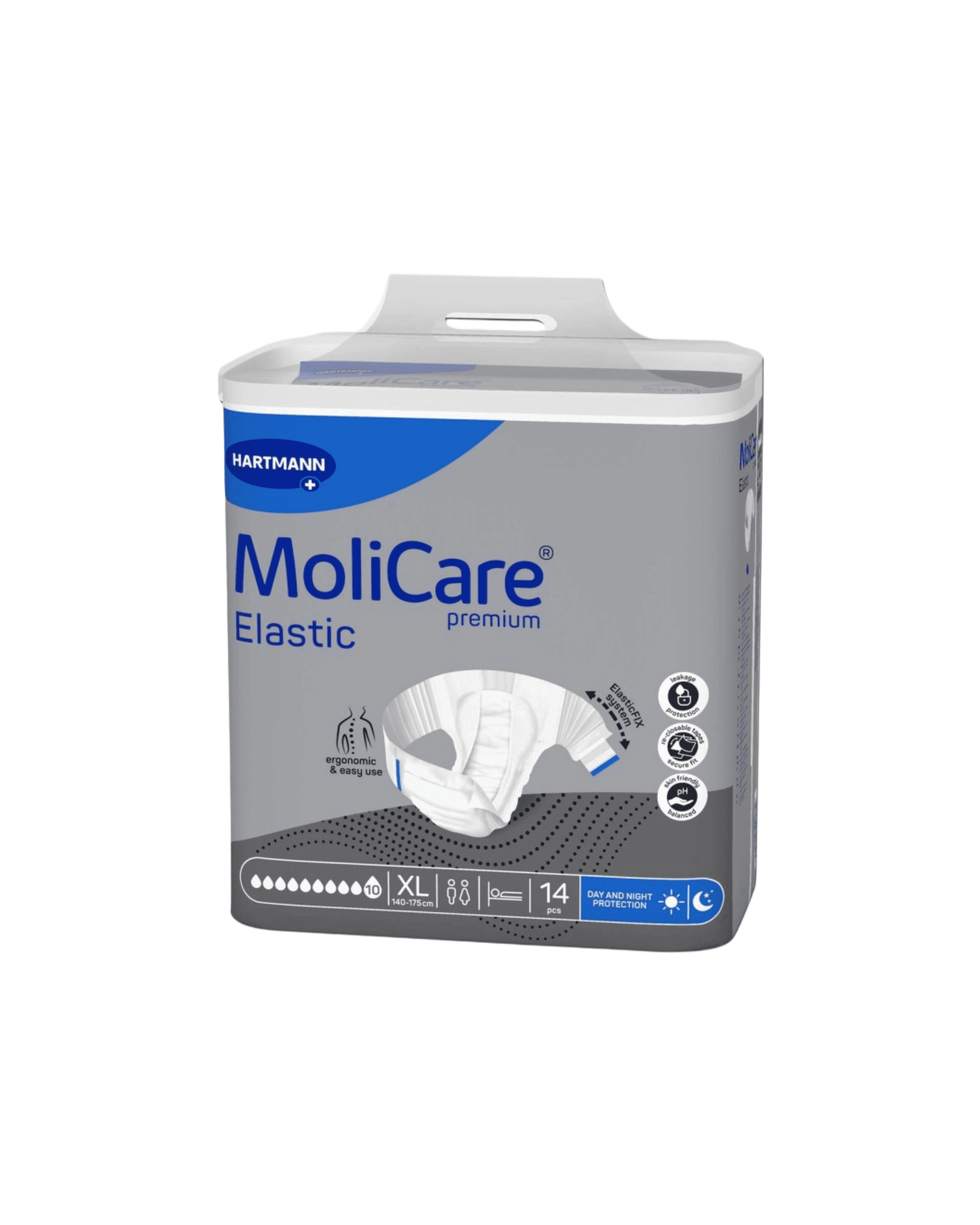 Hartmann MoliCare Premium Elastic Fralda 10 Gotas Tamanho XL 14 Unidades