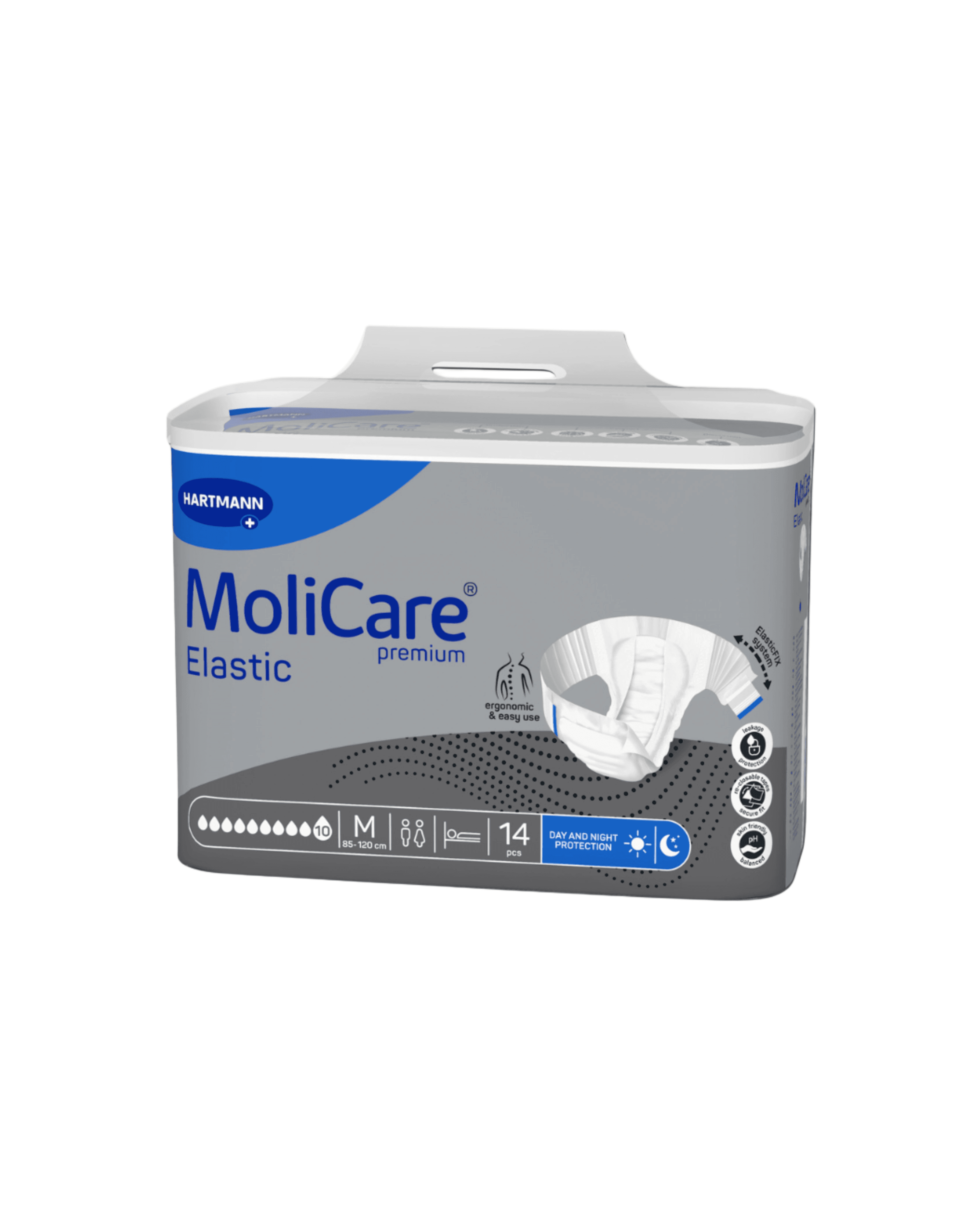 Hartmann MoliCare Premium Elastic Fralda 10 Gotas Tamanho M 14 Unidades
