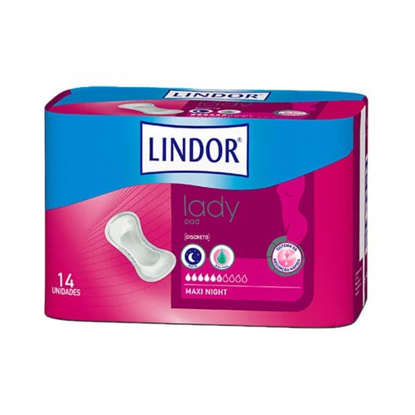 Lindor Lady Pad Tamanho Maxi Night 14 Unidades