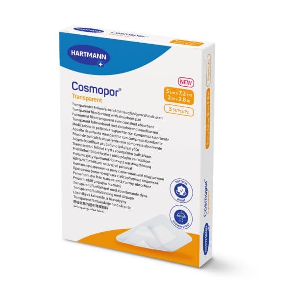Hartmann Cosmopor Transparente Penso 5cmx7,2cm 5 unidades