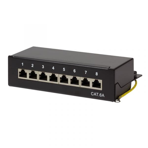 Logilink Painel de Conexões Cat.6A Mesa/Parede 8 Portas Preto NP0018B