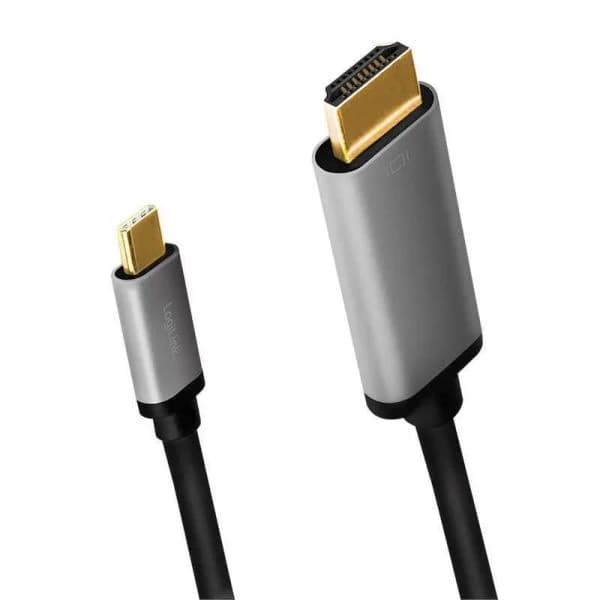 Logilink Cua0101 Adaptador para Cabos Usb 3.2 Gen1 Type-C Hdmi-A Preto, Cinzento