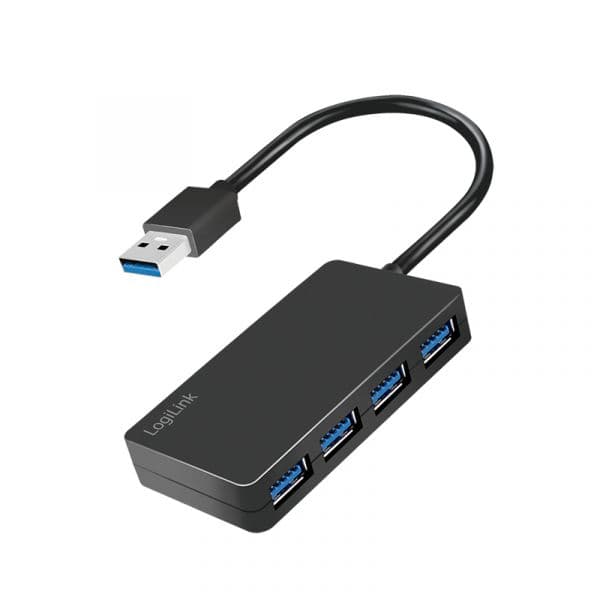 LogiLink UA0396 Hub USB 3.2 Gen1 4 Portas Preto