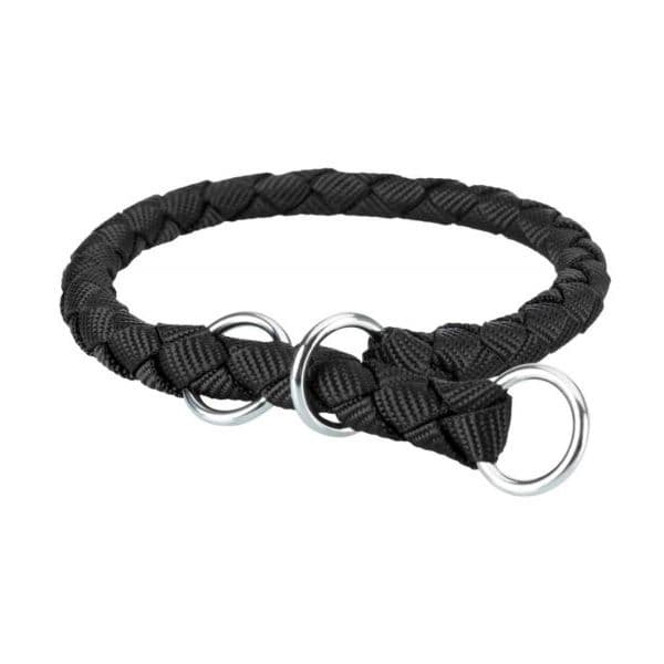 Trixie Coleira Educação Nylon Novo C Redondo Cavo Preto 47-55cm x 18mm