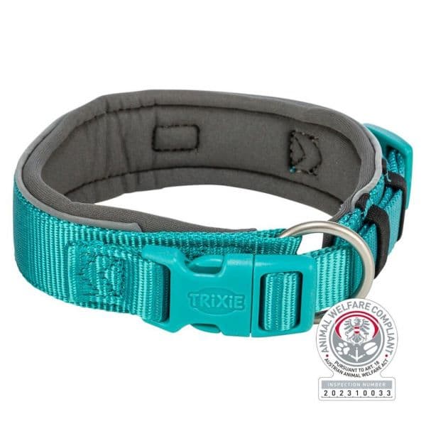 Trixie Coleira Premium Extra Larga 33-42Cm/35Mm (Aqua/Antracite) - TX1995628