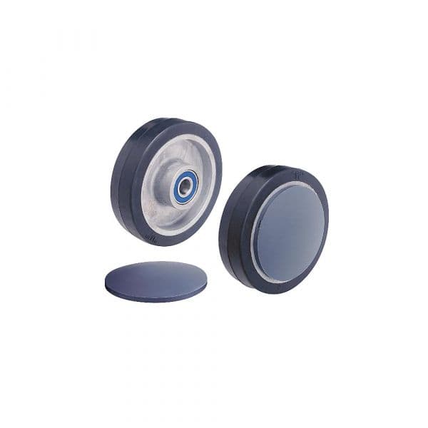 Kaiser+kraft Roda Orientável, Rolamento de Esferas, Borracha Maciça, Largura 50 mm, Comprimento de Montagem 53 mm