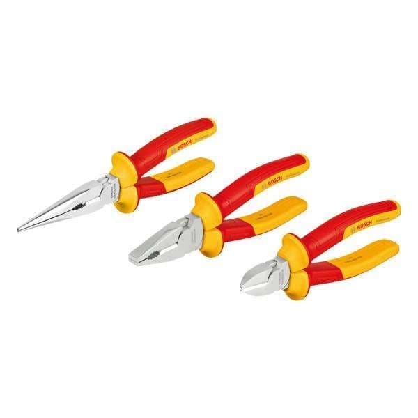 Bosch Alicates VDE Isolados 1600A02NG0 3 Peças