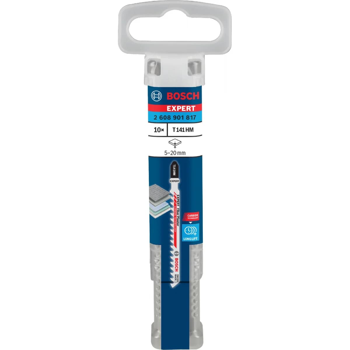 Lâmina de serra vertical T141HM EXPERT Fiber Plaster, 10 peças refª 2608901817 BOSCH - 2608901817 - Ferramentaspro.pt