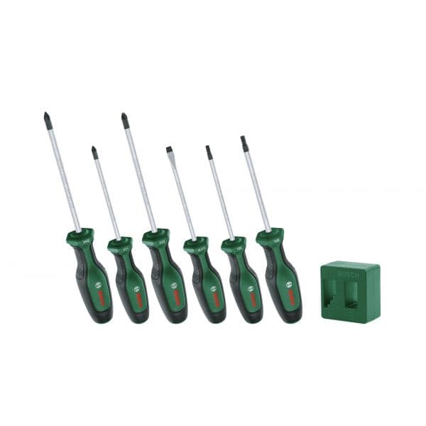 Bosch Conjunto de Chaves de Fendas 1600A02W7L 6 Peças Magnético com Magnetizador