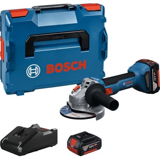 Bosch Rebarbadora Angular sem Fios GWS 18V-8 Brushless 125mm 2x4.0Ah L-Boxx