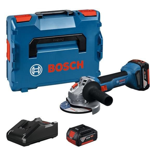 Bosch Rebarbadora GWS 18V-8 Professional 125mm com 2 Baterias 5.0Ah
