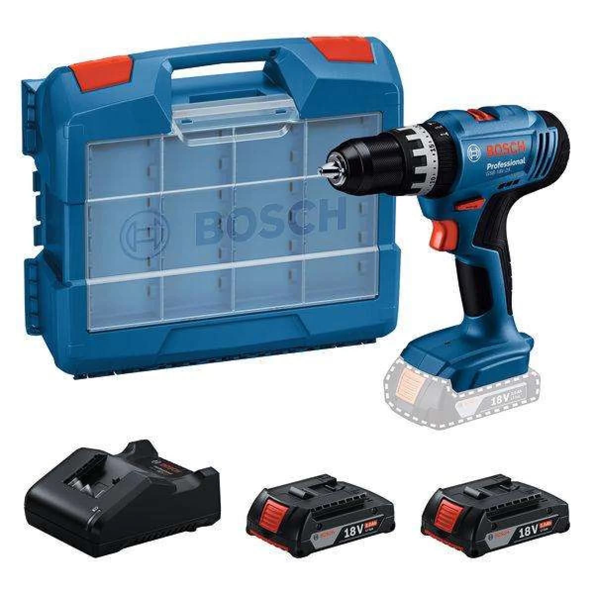 Aparafusadora c/percussão GSB 18V-25 Professional refª 06019K9304 BOSCH - 06019K9304 - Ferramentaspro.pt