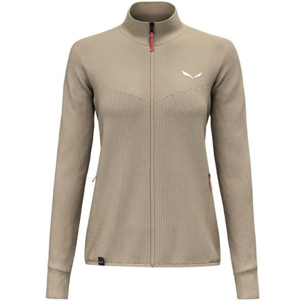Salewa Puez Waffle Hyb Pl Softshell Jacket Beige XS Mulher