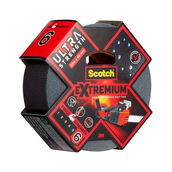 3M Fita Adesiva Americana Scotch Extremium 6 Ultra 25m x 48mm Preto