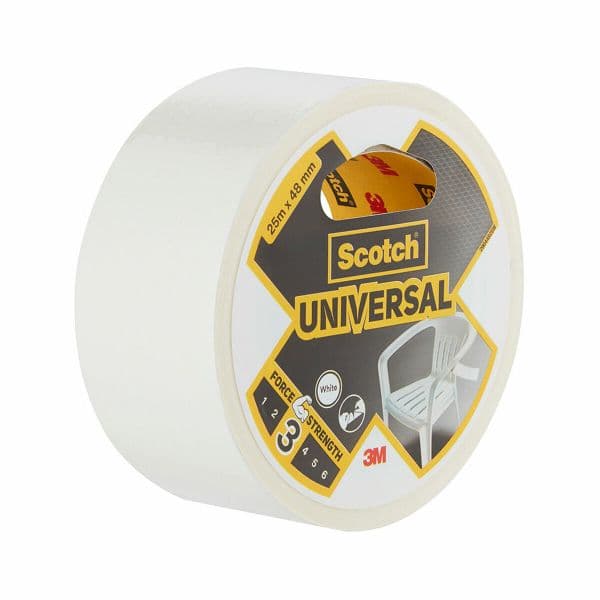 3M Fita Universal Americana Branca 3,25m x 48mm