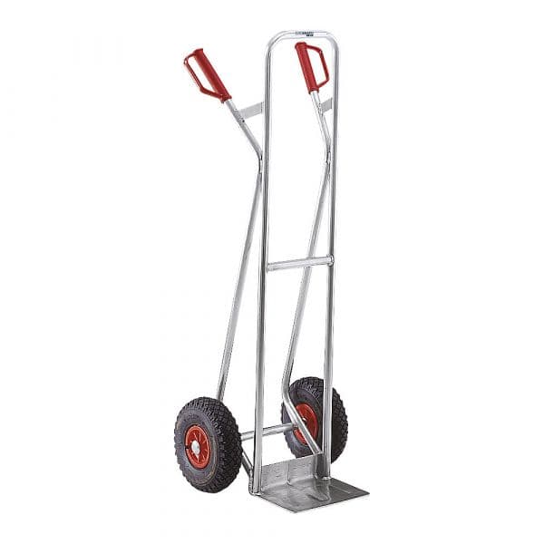 Eurokraft Carro para Sacos em Alumínio, Modelo L: para Objetos Grandes e Volumosos, Pneumáticos Confortáveis Cinza Alumínio - M19872-716201