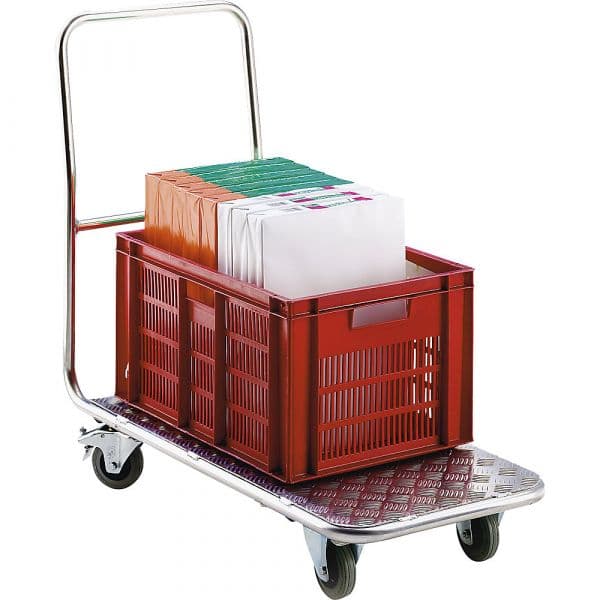 Eurokraft Carro de Plataforma, em Alumínio Estrutura Quíntupla, Cxl 1020 X 450 mm Cinza Alumínio - M50036-985875