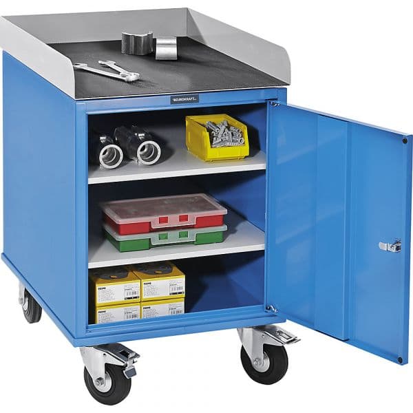 Eurokraft Carro Auxiliar para Montagens, Pintado a Pó, Armário de Caixa em Chapa, Cxlxa 765 X 570 X 830 mm - M1079555-116944