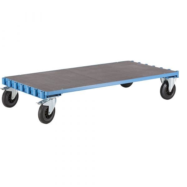 Eurokraft Carro de Transporte sem Arcos, 1600 X 800 mm, 500 Kg, em Chapa de Zinco Azul Claro Ral 5012 - M1134257-175610