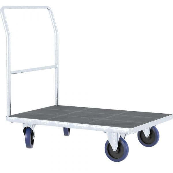 Eurokraftpro Carro de Plataforma Varão de Empurrar em Tubo, Cxl Das Superfícies de Carga 1250 X 800 mm, Completamente Elástico Galvanizado - M16873234-693405