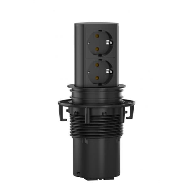 ELEVATOR PURE BLACK 2XSCHUKO + 2M CABO