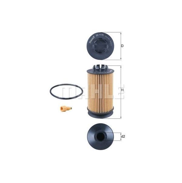 MAHLE FILTERS Filtro de Óleo - OX1175D