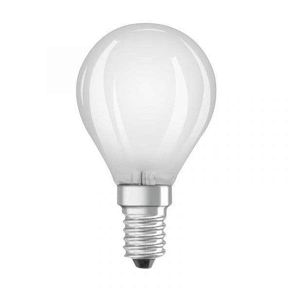 Osram Pack 3 Lâmpadas LED Filamentos Esférica E14 470 Lm Luz Amarela Mate - 81881340