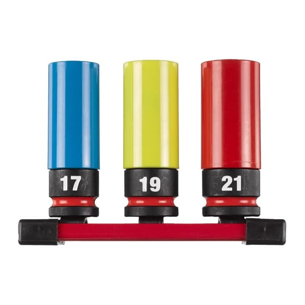 Kit 3 Chaves de Caixa de Impacto ½″ para Jantes Milwaukee