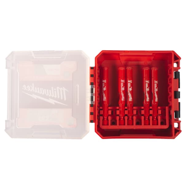 Jogo de 5 Brocas SET 3 DIAMOND MAX™ (Seco/Húmido) Milwaukee