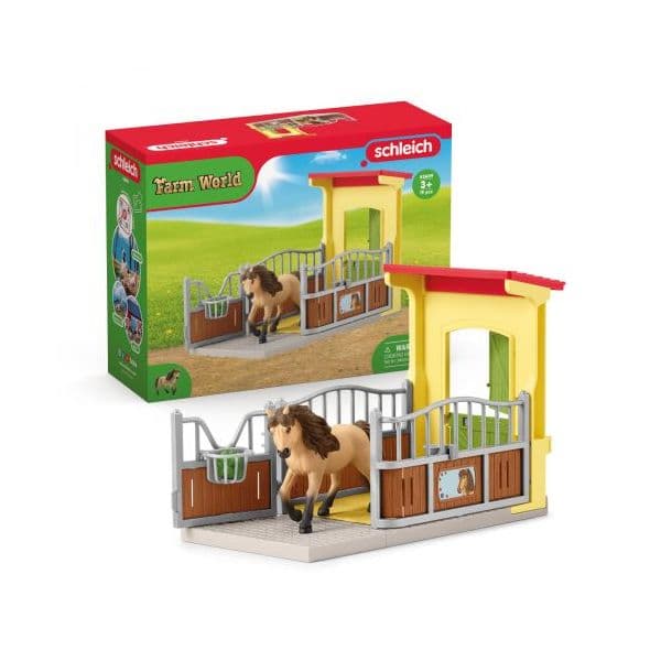 Schleich Farm World Ponybox + Islandpferd Hengst