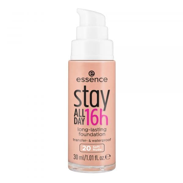 Essence Stay All Day 16h Base à Prova D'água Tom 20 Soft Nude 30ml