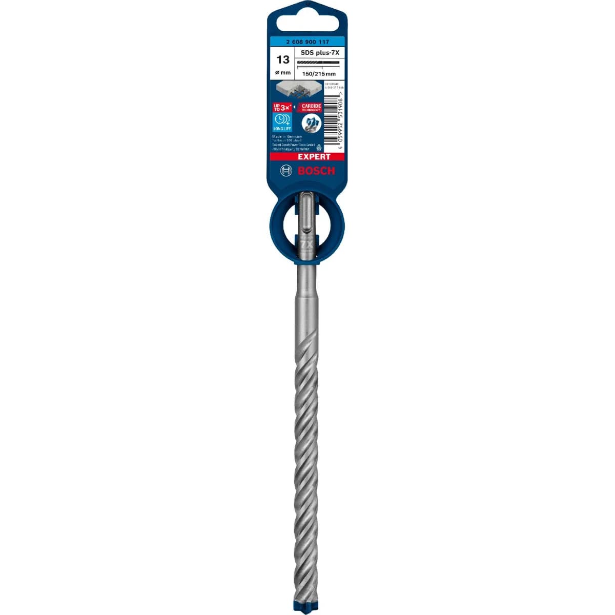 Broca EXPERT SDS plus-7X de 13 x 150 x 215 mm refª 2608900117 BOSCH - 2608900117 - Ferramentaspro.pt