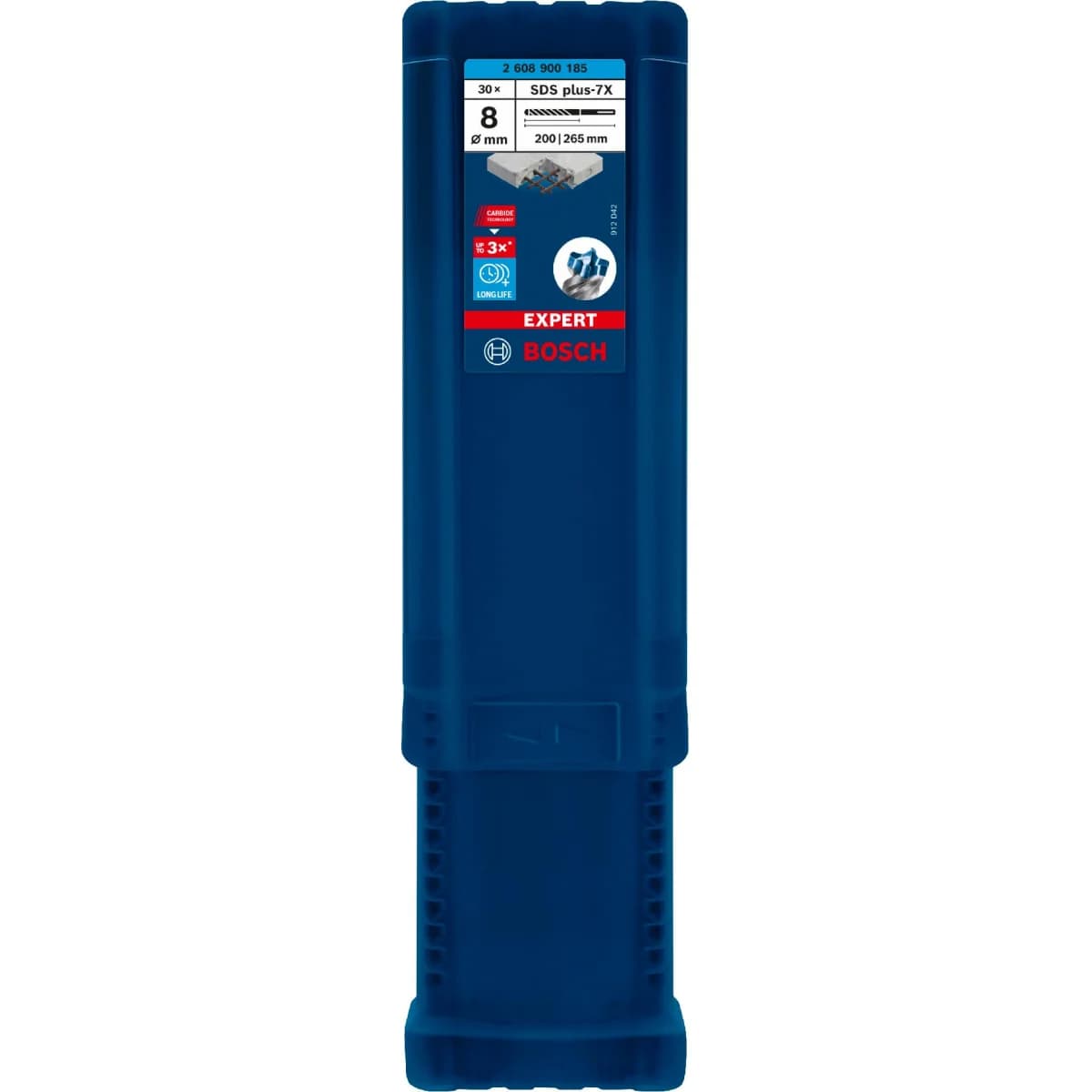 Broca EXPERT SDS plus-7X, 8 x 200 x 265 mm, 30 unidades refª 2608900185 BOSCH - 2608900185 - Ferramentaspro.pt
