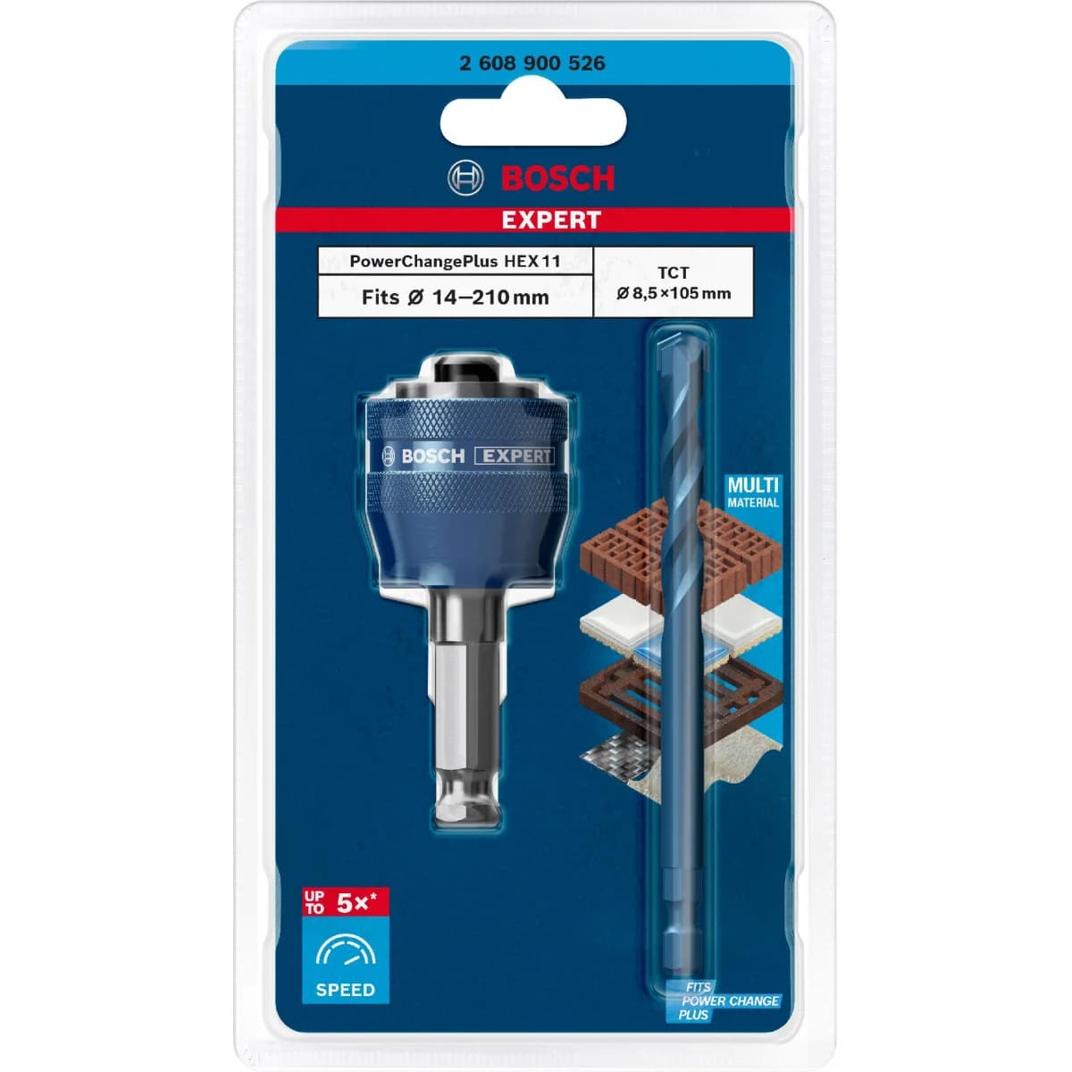 Lâminas de serra e serras craneanas Eixo de sistema de serra craneana EXPERT Power Change Plus de 11mm, broca TCT de 8,5 x 105mm, 2 unidades refª 2608900526 BOSCH - 2608900526 - Ferramentaspro.pt