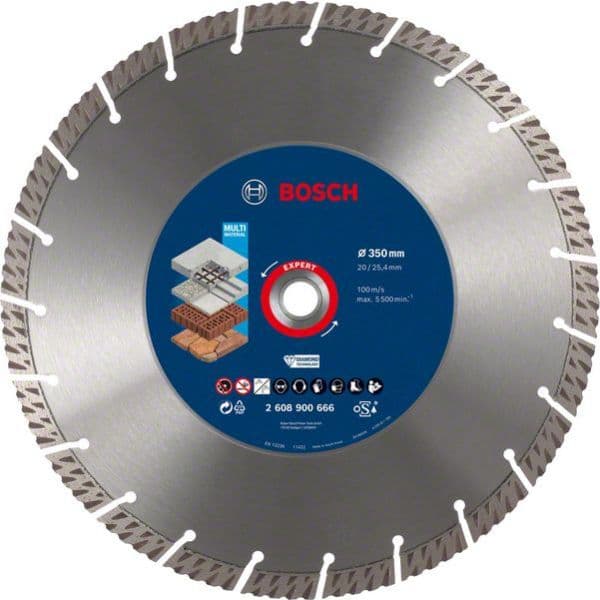 Bosch Discos de Diamante Expert Multimaterial 350X20/25.40X3.3X15M - 10082652