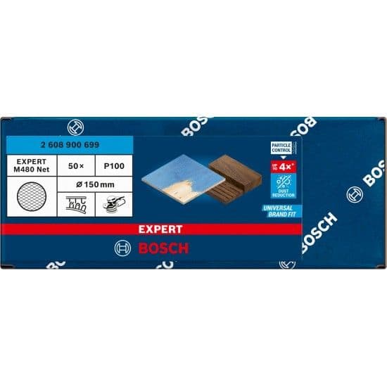 Bosch Professional Expert M480 150 Mm G100 Sandpaper 50 Units Dourado