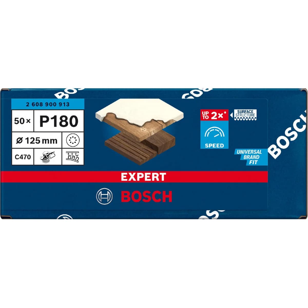 Lixa EXPERT C470 com 8 furos para lixadeiras excêntricas, 125 mm, G 180, 50 unidades refª 2608900913 BOSCH - 2608900913 - Ferramentaspro.pt