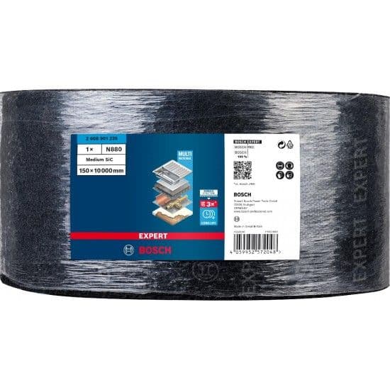 Rolo de velo EXPERT N880 para lixar manual, 150 mm x 10 m, médio S refª 2608901235 BOSCH