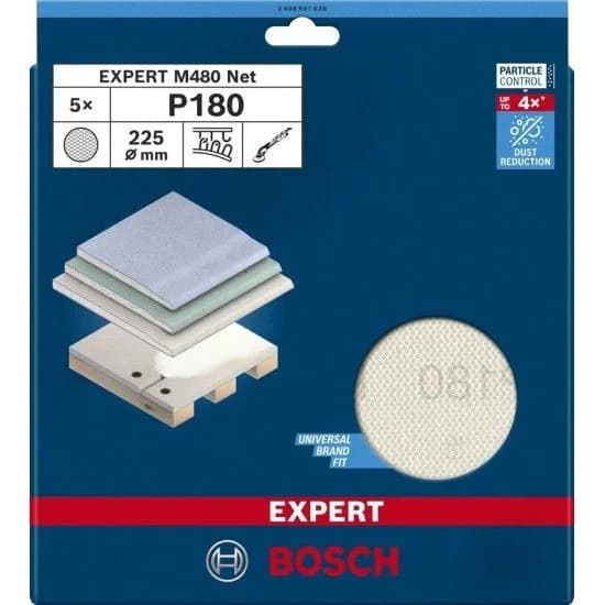 Lixas de rede Expert 225mm Gr180 5pç refª 2.608.901.638 BOSCH - 2.608.901.638 - Ferramentaspro.pt
