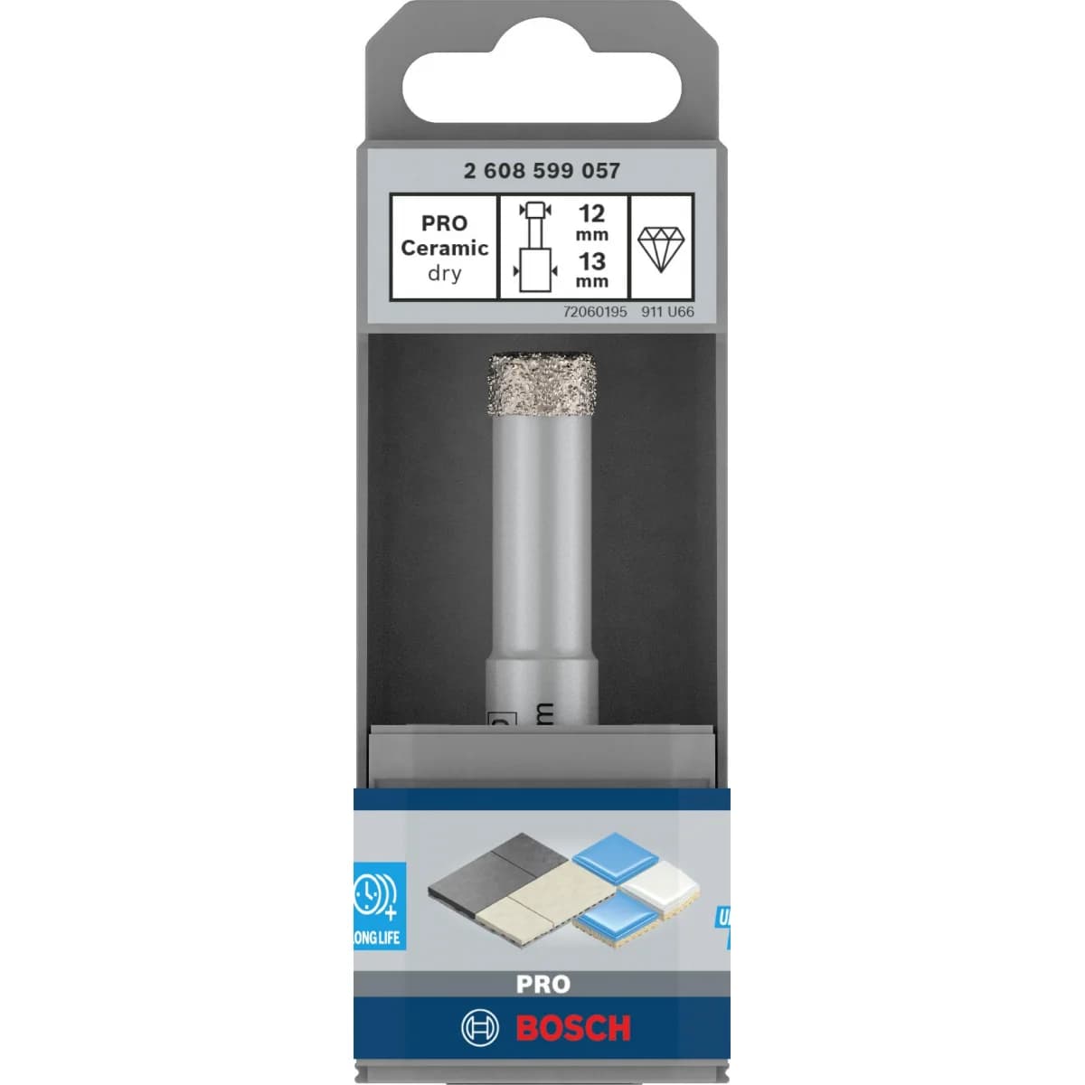 Broca PRO Ceramic dry, 12 x 33 x 13 mm refª 2608599057 BOSCH - 2608599057 - Ferramentaspro.pt