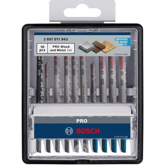 Bosch Conjunto de Lâminas de Serra PRO Wood and Metal 10 Unidades 100 mm